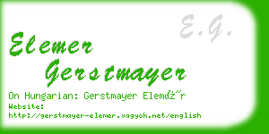 elemer gerstmayer business card